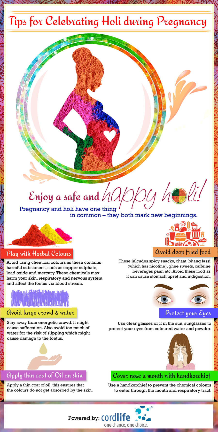 Tips for pregnant woman on Holi