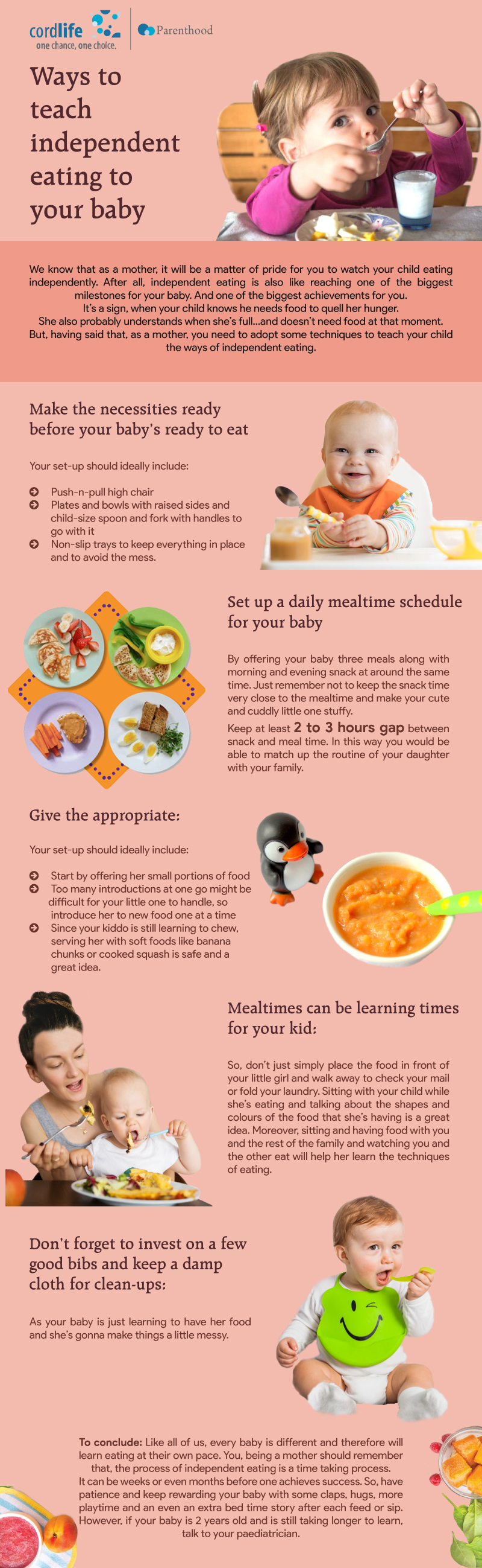 Ways to teach independent eating to your baby
