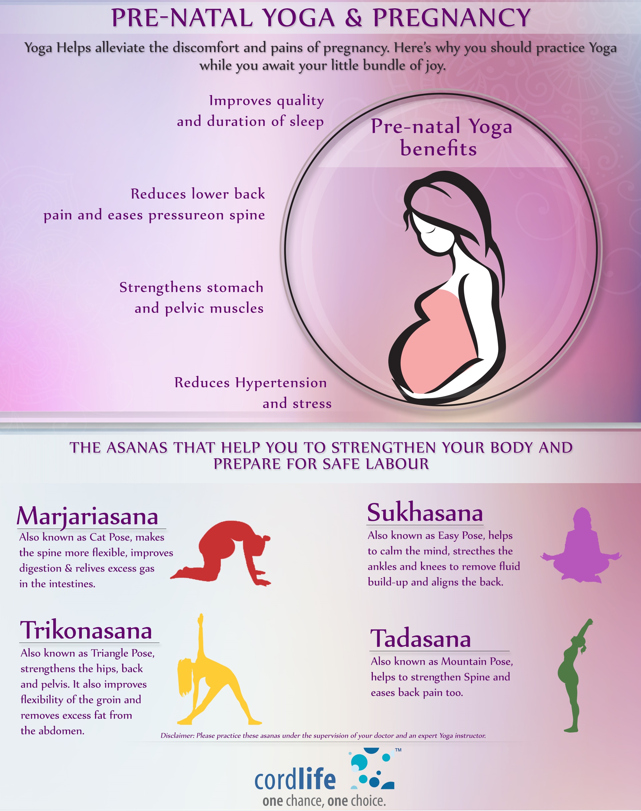 Yoga Poses During Pregnancy and Pre-natal @ Cordlife India