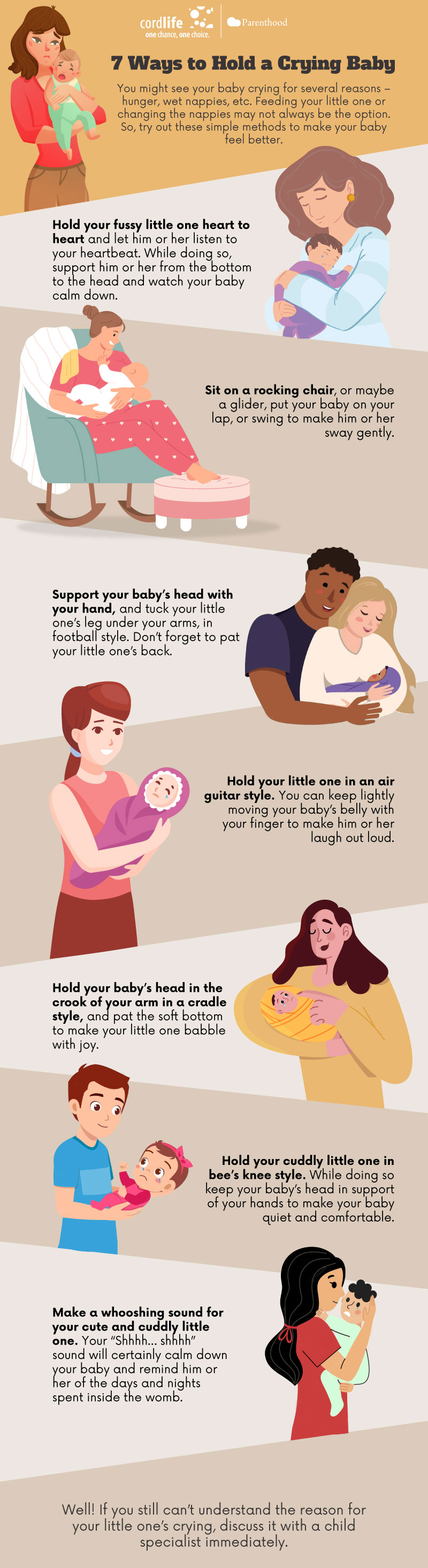 7 Ways to Hold a Crying Baby