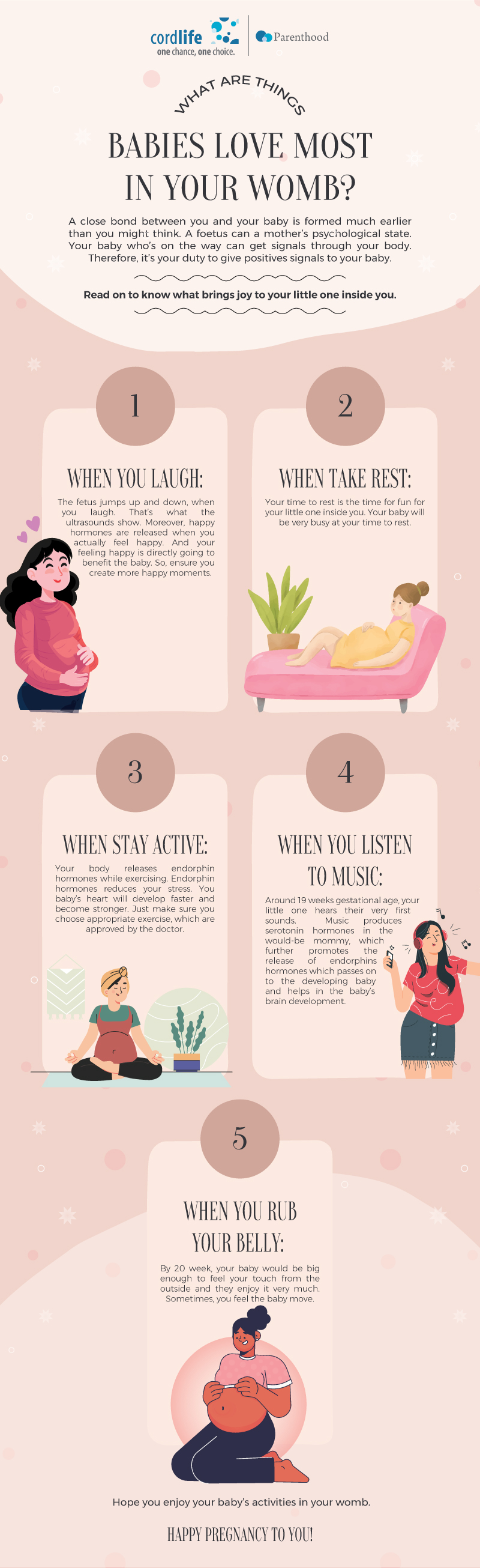 What are things Babies love most in your womb