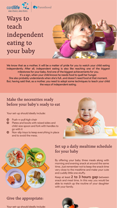 Ways to teach independent eating to your baby