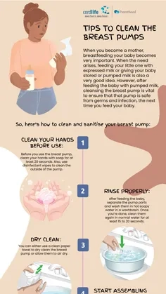 Tips to clean the breast pumps